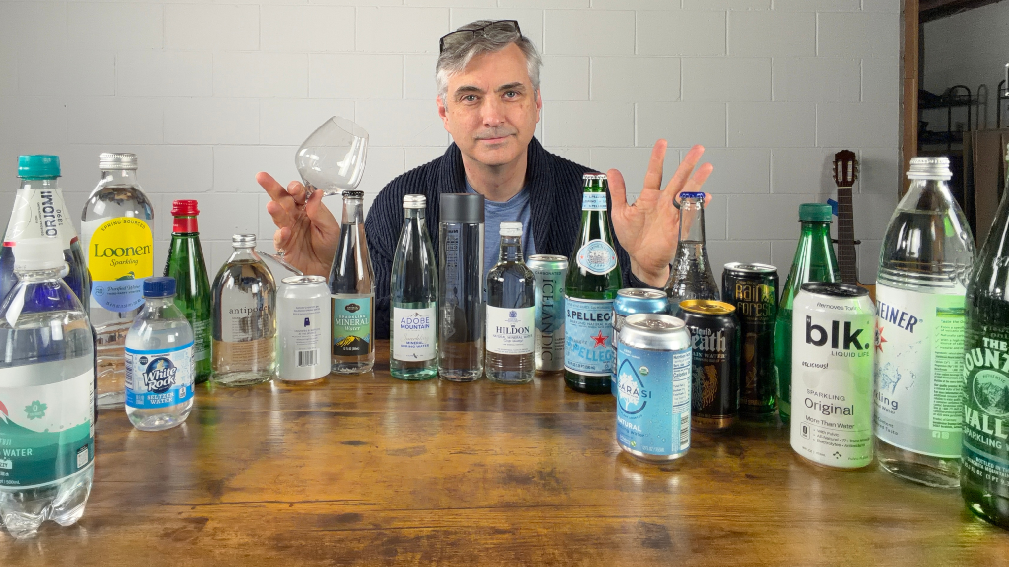 The Water Table — bottles lined up on the table